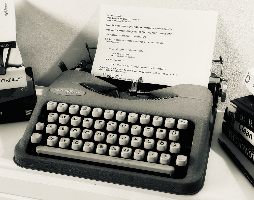 Swiss Hermes Baby Typewriter that I use for coding